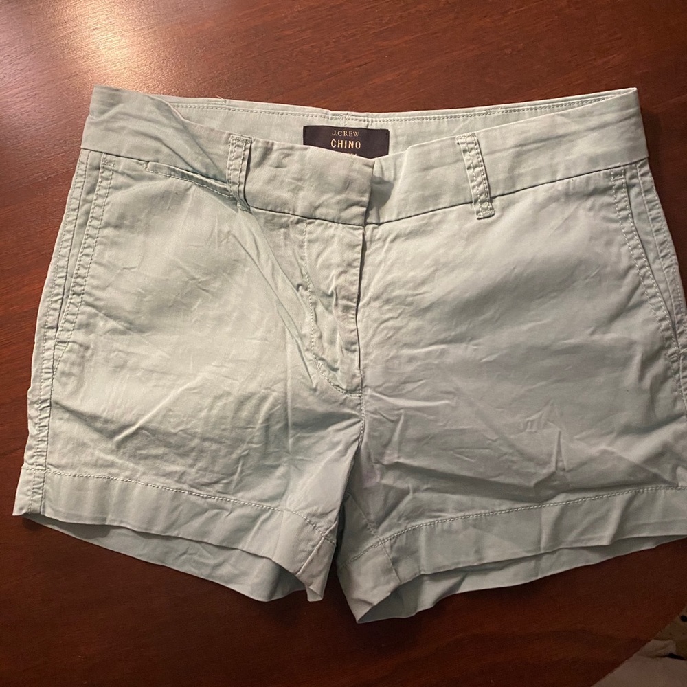 Light Green JCrew Chino Shorts